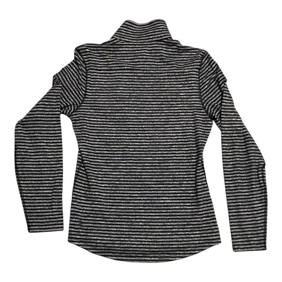 Lululemon Men’s Studio 1/2 Zip Classic Stripe Heathered Black Pullover Small - Picture 13 of 16